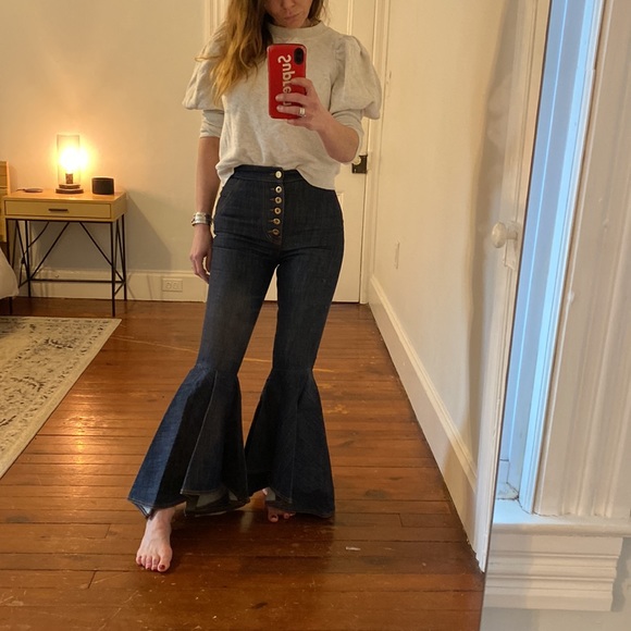 Incredible Ellery high waist denim flares 24 - Picture 6 of 11